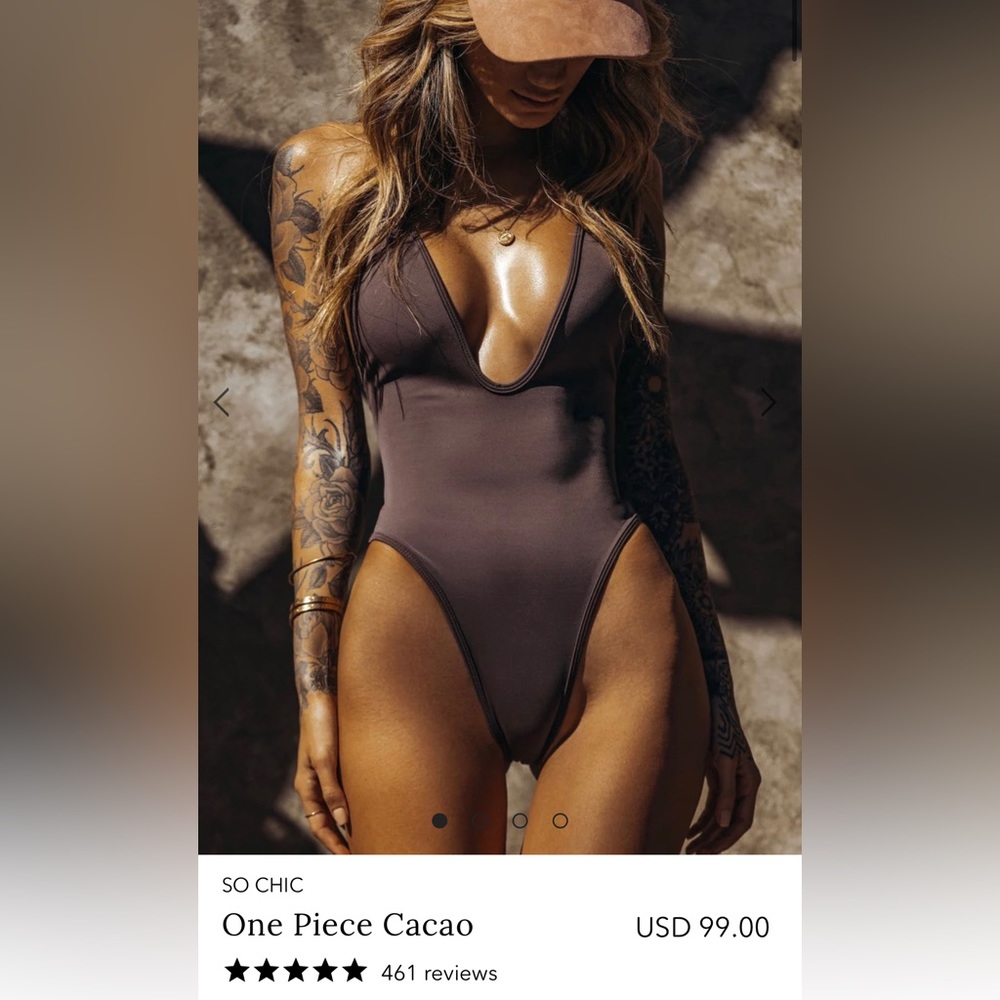 Gooseberry Intimates One Piece Cacao Swimsuit Normally $99